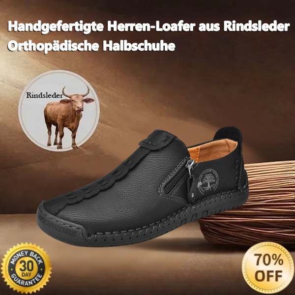 (🎉 Letzter Tag 70 % Rabatt, verpassen Sie es nicht) 🐂 Freizeitschuhe für Herren aus Kalbsleder👞 Einfach an- und auszuziehen✅ Fußgewölbeunterstützung – lindert Fußschmerzen und sorgt für bequemes Gehen