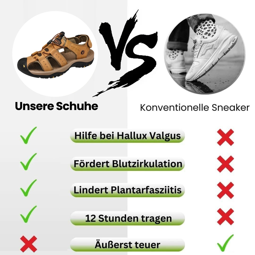 【🎁Heute 70 % Rabatt – Nicht verpassen】 Ergonomische orthopädische Sandalen aus Kalbsleder – Schmerzfreies Gehen👞 Machen Sie das Gehen angenehmer