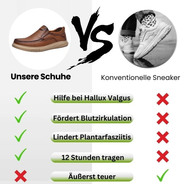 (🎉 Letzter Tag 70 % Rabatt, nicht verpassen) 🐂 Orthopädische Herrenschuhe aus Kalbsleder 👞 Fußgewölbeunterstützung ✅ Lindert Fußschmerzen - Bequemes Gehen