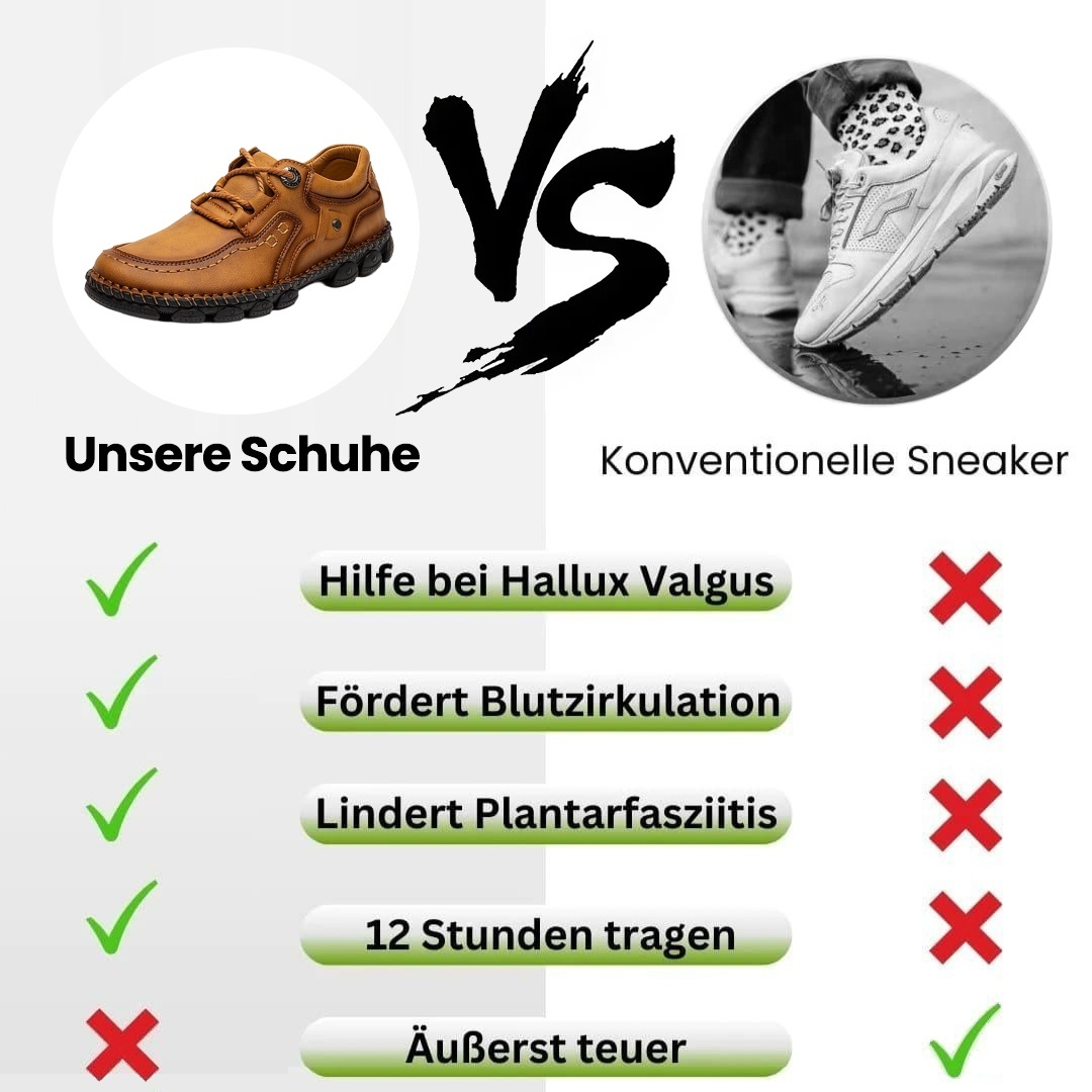 (🎉 Letzter Tag 70% Rabatt, nicht verpassen) 🐂 Orthopädische Herrenschuhe aus Kalbsleder 👞 Handgenäht ✅ Lindert Fußschmerzen - Bequemes Gehen