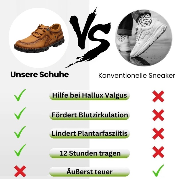 (🎉 Letzter Tag 70% Rabatt, nicht verpassen) 🐂 Orthopädische Herrenschuhe aus Kalbsleder 👞 Handgenäht ✅ Lindert Fußschmerzen - Bequemes Gehen
