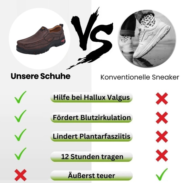 (🎉 Letzter Tag 70 % Rabatt, endet bald) 🐂 Orthopädische Herrenschuhe aus Kalbsleder👞 Fußgewölbeunterstützung✅ Lindert Fußschmerzen – Bequemes Gehen