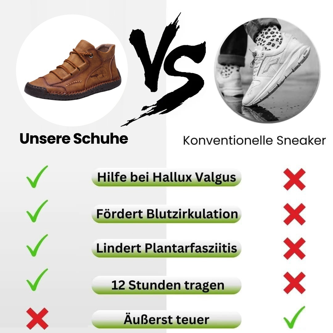 [Letzter Tag 70 % Rabatt – endet bald] 🔥 Orthopädische Herrenschuhe aus Kalbsleder 👞 Handgenäht ✅ Fußgewölbeunterstützung für bequemes Gehen