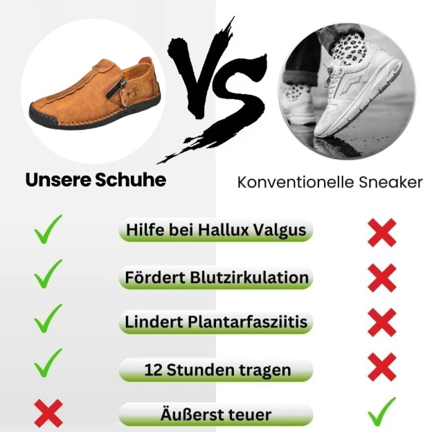 (🎉 Letzter Tag 70 % Rabatt, nicht verpassen) 🐂 Orthopädische Herrenschuhe aus Kalbsleder 👞 Fußgewölbeunterstützung ✅ Lindert Fußschmerzen - Bequemes Gehen