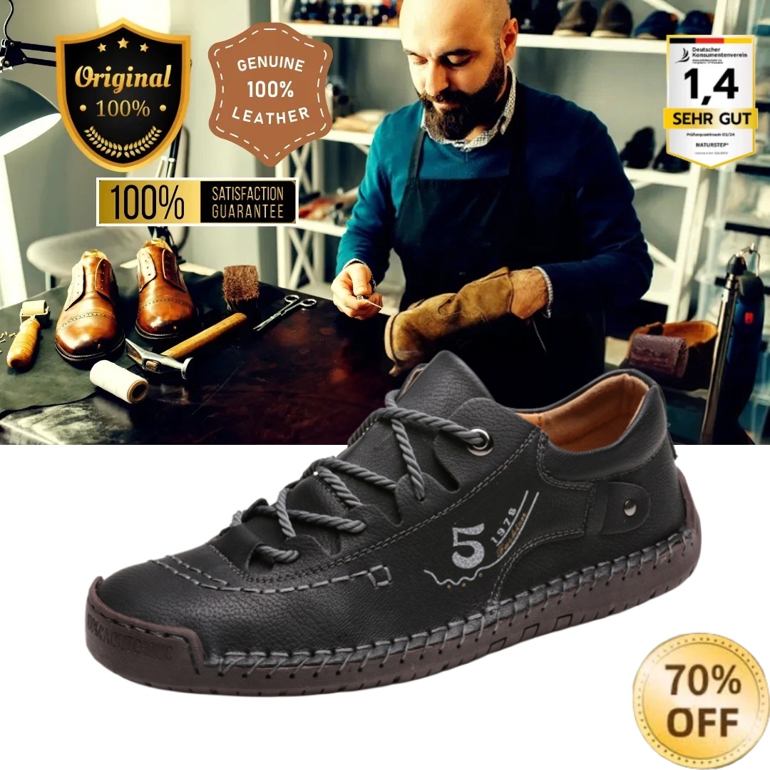 (🎉 Letzter Tag 70 % Rabatt, endet bald) 🐂 Orthopädische Herrenschuhe aus Kalbsleder 👞 Handgenäht ✅ Lindert Fußschmerzen – Bequemes Gehen