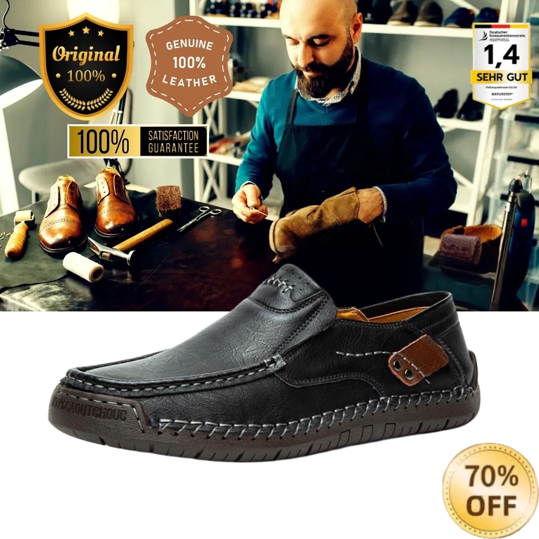 [Letzter Tag 70 % Rabatt – endet bald] 🔥 Herren-Loafer aus Kalbsleder 👞 Handgenäht ✅ Fußgewölbeunterstützung für bequemes Gehen
