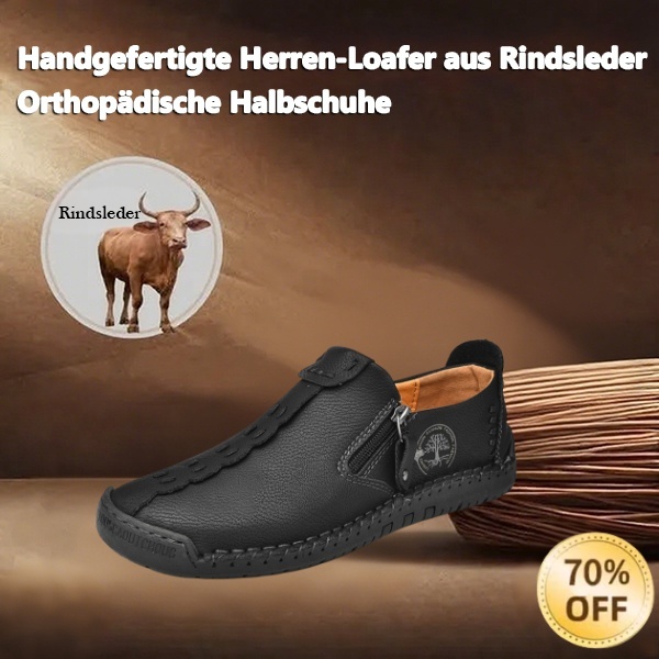 (🎉 Letzter Tag 70 % Rabatt, nicht verpassen) 🐂 Orthopädische Herrenschuhe aus Kalbsleder 👞 Fußgewölbeunterstützung ✅ Lindert Fußschmerzen - Bequemes Gehen