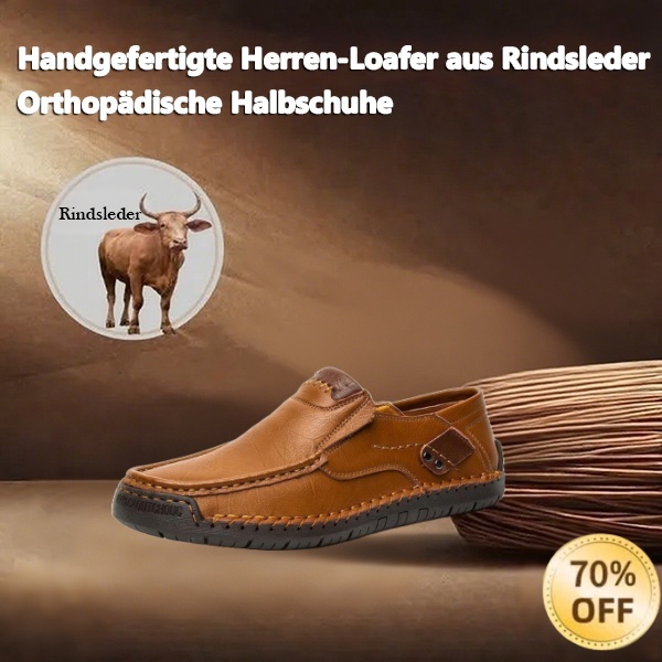 [70 % Rabatt am letzten Tag – endet bald] 🔥 Freizeitschuhe aus Kalbsleder für Herren 👞 Lindert Fußschmerzen ✅ Fußgewölbeunterstützung für bequemes Gehen