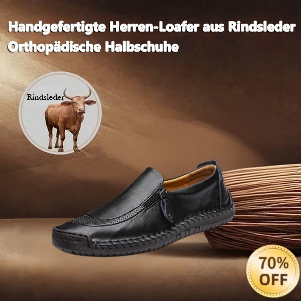 (🎉 Letzter Tag 70 % Rabatt, nicht verpassen) 🐂 Orthopädische Herrenschuhe aus Kalbsleder 👞 Fußgewölbeunterstützung ✅ Lindert Fußschmerzen - Bequemes Gehen