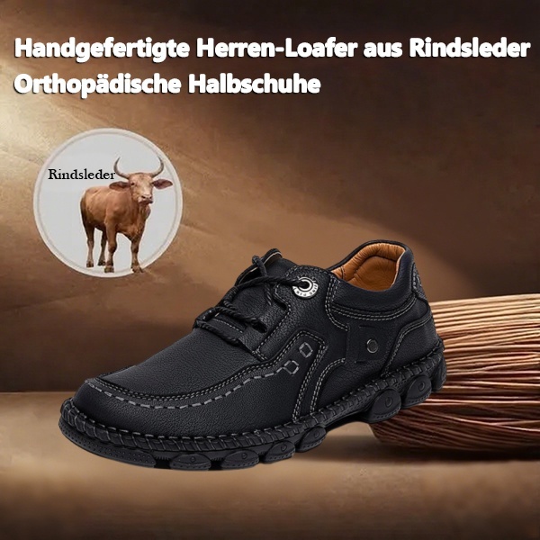 (🎉 Letzter Tag 70% Rabatt, nicht verpassen) 🐂 Orthopädische Herrenschuhe aus Kalbsleder 👞 Handgenäht ✅ Lindert Fußschmerzen - Bequemes Gehen