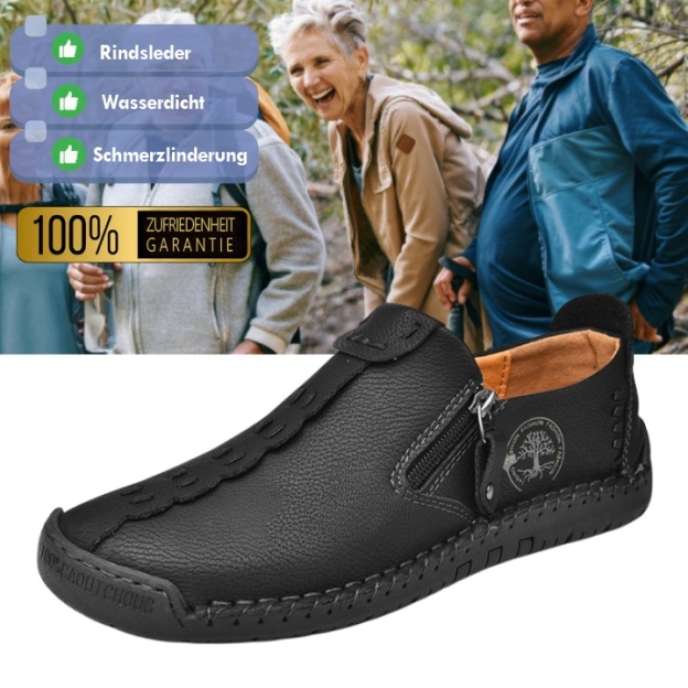 (🎉 Letzter Tag 70 % Rabatt, nicht verpassen) 🐂 Orthopädische Herrenschuhe aus Kalbsleder 👞 Fußgewölbeunterstützung ✅ Lindert Fußschmerzen - Bequemes Gehen