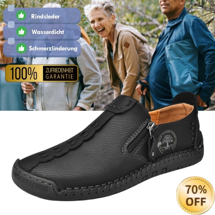 (🎉 Letzter Tag 70 % Rabatt, nicht verpassen) 🐂 Orthopädische Herrenschuhe aus Kalbsleder 👞 Fußgewölbeunterstützung ✅ Lindert Fußschmerzen - Bequemes Gehen