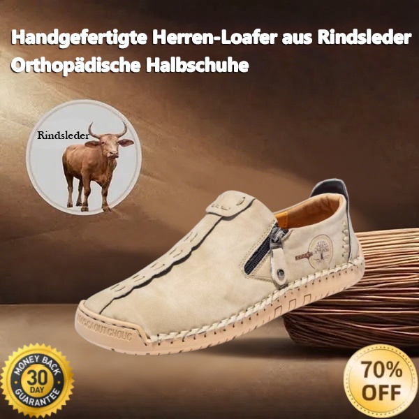 (🎉 Letzter Tag 70 % Rabatt, verpassen Sie es nicht) 🐂 Freizeitschuhe für Herren aus Kalbsleder👞 Einfach an- und auszuziehen✅ Fußgewölbeunterstützung – lindert Fußschmerzen und sorgt für bequemes Gehen
