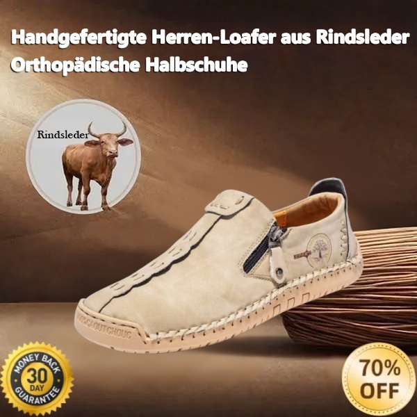 (🎉 Letzter Tag 70 % Rabatt, verpassen Sie es nicht) 🐂 Freizeitschuhe für Herren aus Kalbsleder👞 Einfach an- und auszuziehen✅ Fußgewölbeunterstützung – lindert Fußschmerzen und sorgt für bequemes Gehen