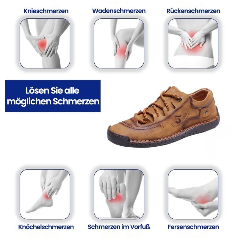 (🎉 Letzter Tag 70% Rabatt, nicht verpassen) 🐂 Orthopädische Herrenschuhe aus Kalbsleder 👞 Handgenäht ✅ Lindert Fußschmerzen - Bequemes Gehen