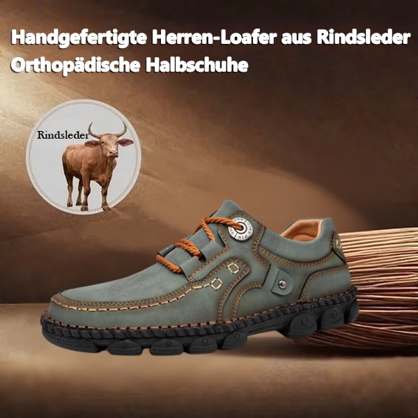(🎉 Letzter Tag 70% Rabatt, nicht verpassen) 🐂 Orthopädische Herrenschuhe aus Kalbsleder 👞 Handgenäht ✅ Lindert Fußschmerzen - Bequemes Gehen