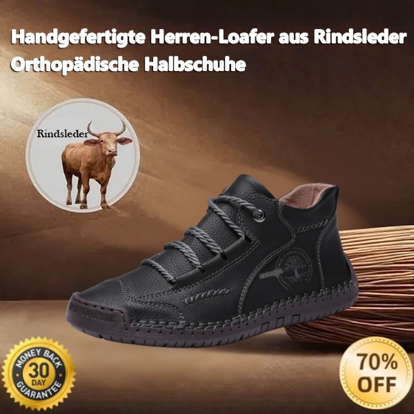 [Letzter Tag 70 % Rabatt – endet bald] 🔥 Orthopädische Herrenschuhe aus Kalbsleder 👞 Handgenäht ✅ Fußgewölbeunterstützung für bequemes Gehen