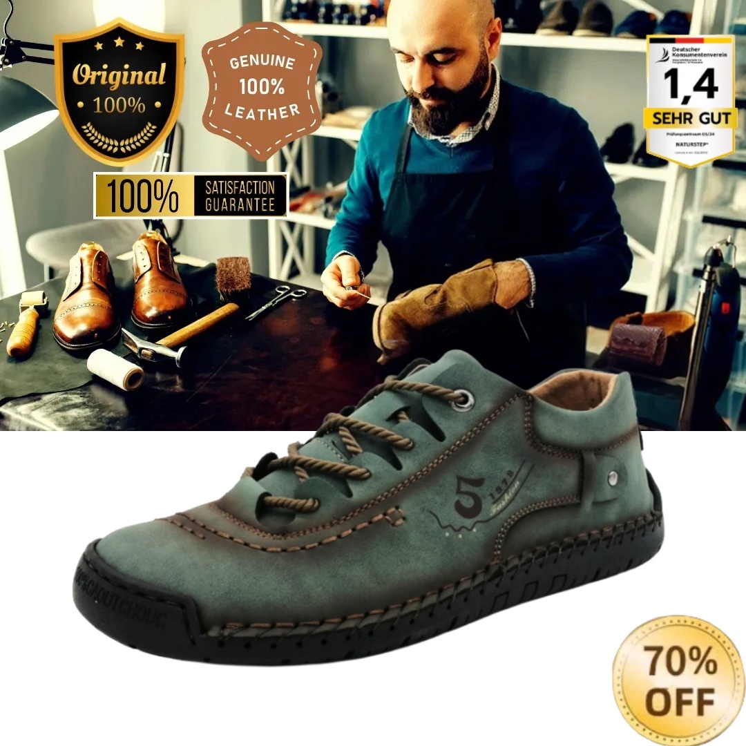 (🎉 Letzter Tag 70 % Rabatt, endet bald) 🐂 Orthopädische Herrenschuhe aus Kalbsleder 👞 Handgenäht ✅ Lindert Fußschmerzen – Bequemes Gehen