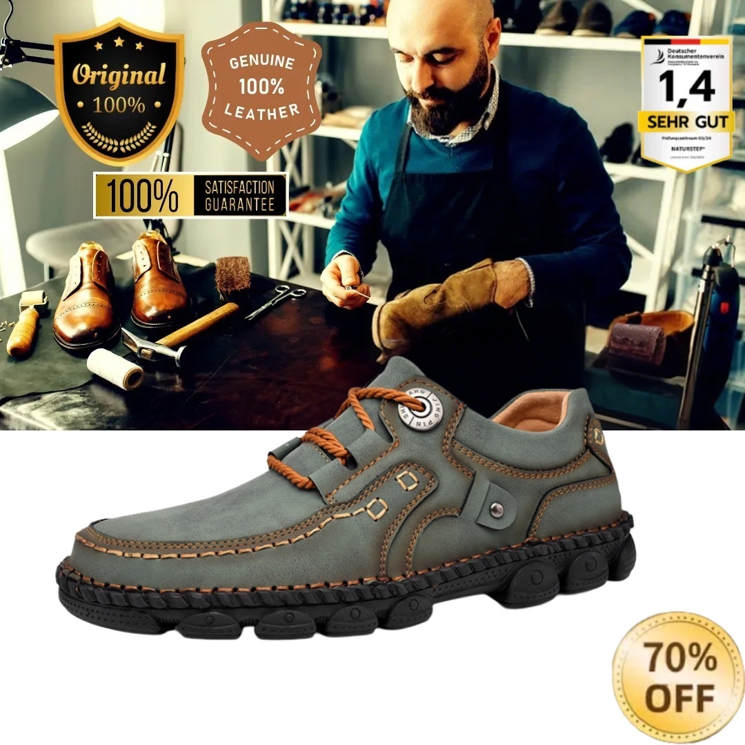 (🎉 Letzter Tag 70% Rabatt, nicht verpassen) 🐂 Orthopädische Herrenschuhe aus Kalbsleder 👞 Handgenäht ✅ Lindert Fußschmerzen - Bequemes Gehen