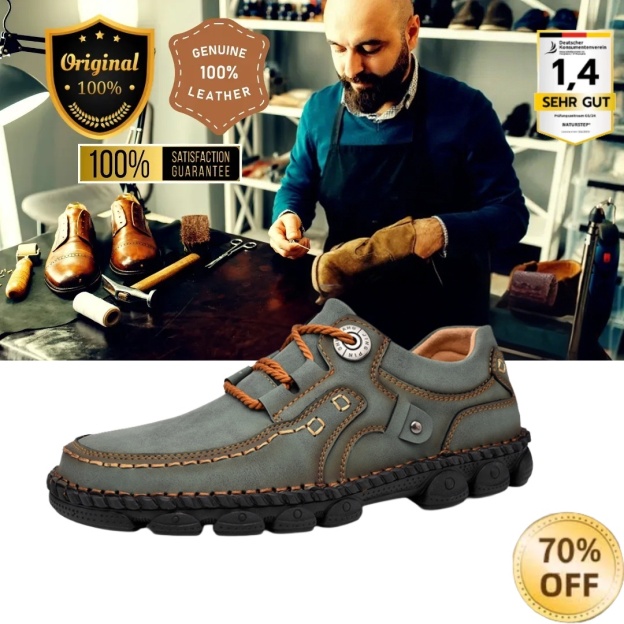 (🎉 Letzter Tag 70% Rabatt, nicht verpassen) 🐂 Orthopädische Herrenschuhe aus Kalbsleder 👞 Handgenäht ✅ Lindert Fußschmerzen - Bequemes Gehen