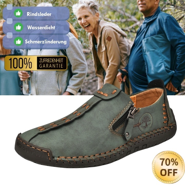 (🎉 Letzter Tag 70 % Rabatt, nicht verpassen) 🐂 Orthopädische Herrenschuhe aus Kalbsleder 👞 Fußgewölbeunterstützung ✅ Lindert Fußschmerzen - Bequemes Gehen