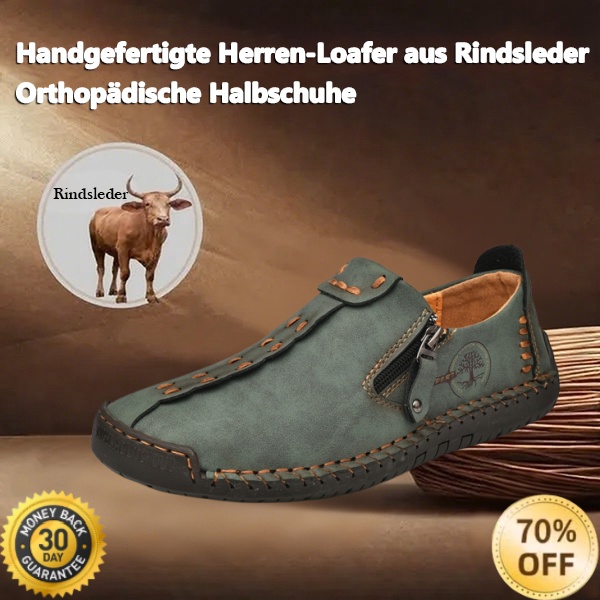 (🎉 Letzter Tag 70 % Rabatt, verpassen Sie es nicht) 🐂 Freizeitschuhe für Herren aus Kalbsleder👞 Einfach an- und auszuziehen✅ Fußgewölbeunterstützung – lindert Fußschmerzen und sorgt für bequemes Gehen