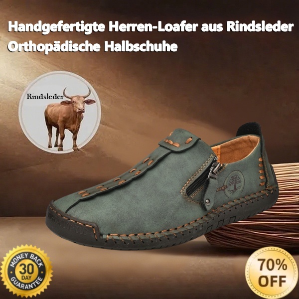 (🎉 Letzter Tag 70 % Rabatt, verpassen Sie es nicht) 🐂 Freizeitschuhe für Herren aus Kalbsleder👞 Einfach an- und auszuziehen✅ Fußgewölbeunterstützung – lindert Fußschmerzen und sorgt für bequemes Gehen