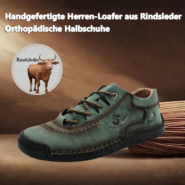 (🎉 Letzter Tag 70% Rabatt, nicht verpassen) 🐂 Orthopädische Herrenschuhe aus Kalbsleder 👞 Handgenäht ✅ Lindert Fußschmerzen - Bequemes Gehen