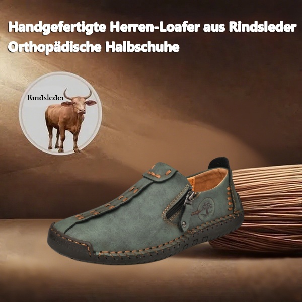 (🎉 Letzter Tag 70 % Rabatt, nicht verpassen) 🐂 Orthopädische Herrenschuhe aus Kalbsleder 👞 Fußgewölbeunterstützung ✅ Lindert Fußschmerzen - Bequemes Gehen