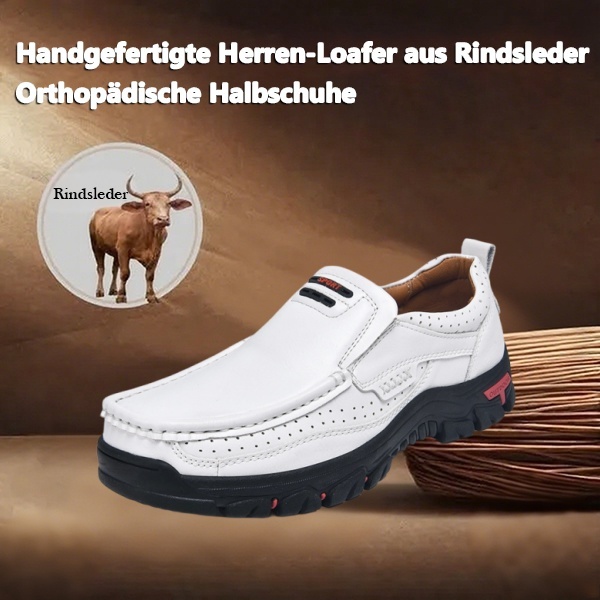 (🎉 Letzter Tag 70 % Rabatt, endet bald) 🐂 Orthopädische Herrenschuhe aus Kalbsleder👞 Fußgewölbeunterstützung✅ Lindert Fußschmerzen – Bequemes Gehen
