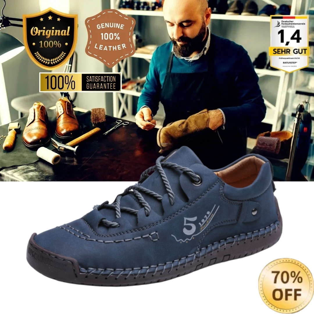 (🎉 Letzter Tag 70 % Rabatt, endet bald) 🐂 Orthopädische Herrenschuhe aus Kalbsleder 👞 Handgenäht ✅ Lindert Fußschmerzen – Bequemes Gehen