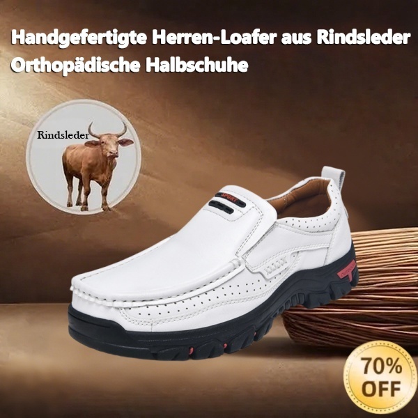 (🎉 Letzter Tag 70 % Rabatt, endet bald) 🐂 Orthopädische Herrenschuhe aus Kalbsleder👞 Fußgewölbeunterstützung✅ Lindert Fußschmerzen – Bequemes Gehen