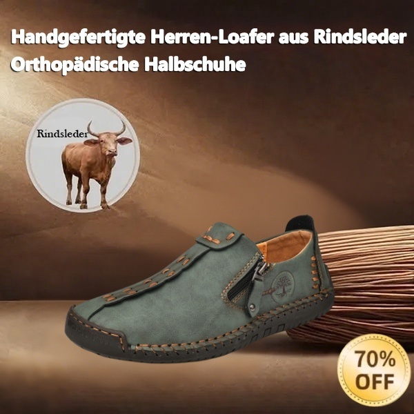 (🎉 Letzter Tag 70 % Rabatt, nicht verpassen) 🐂 Orthopädische Herrenschuhe aus Kalbsleder 👞 Fußgewölbeunterstützung ✅ Lindert Fußschmerzen - Bequemes Gehen