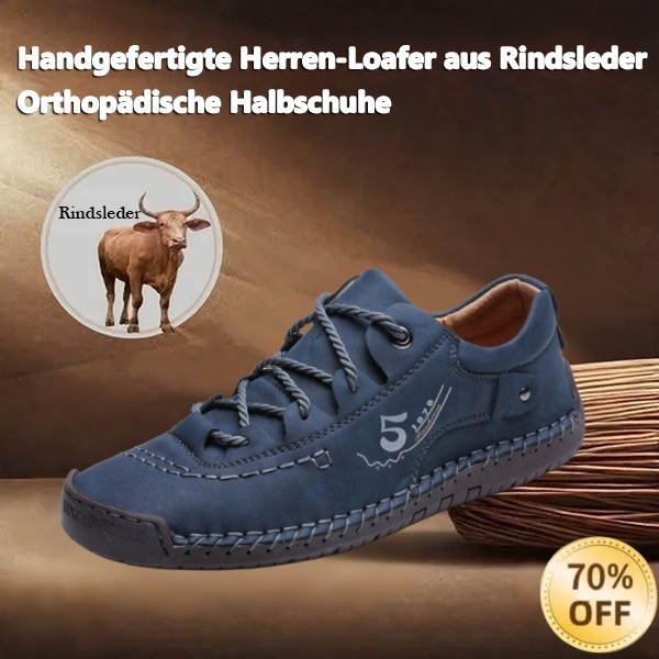 (🎉 Letzter Tag 70% Rabatt, nicht verpassen) 🐂 Orthopädische Herrenschuhe aus Kalbsleder 👞 Handgenäht ✅ Lindert Fußschmerzen - Bequemes Gehen