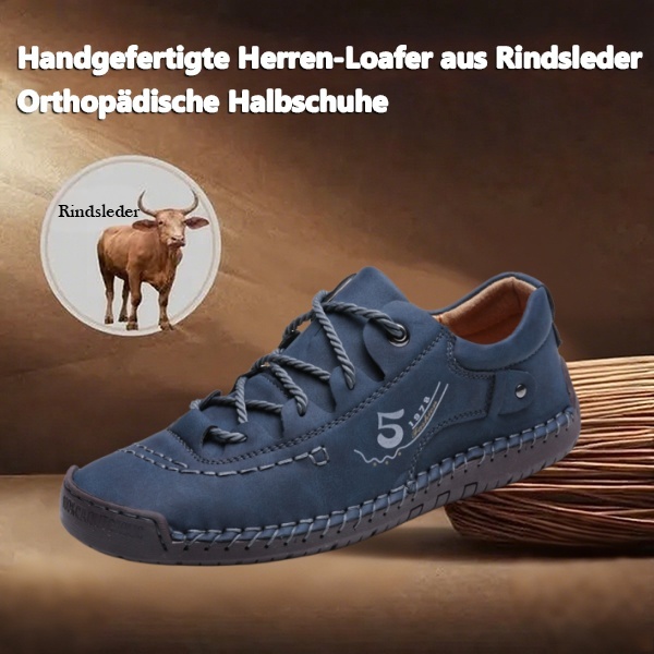 (🎉 Letzter Tag 70% Rabatt, nicht verpassen) 🐂 Orthopädische Herrenschuhe aus Kalbsleder 👞 Handgenäht ✅ Lindert Fußschmerzen - Bequemes Gehen
