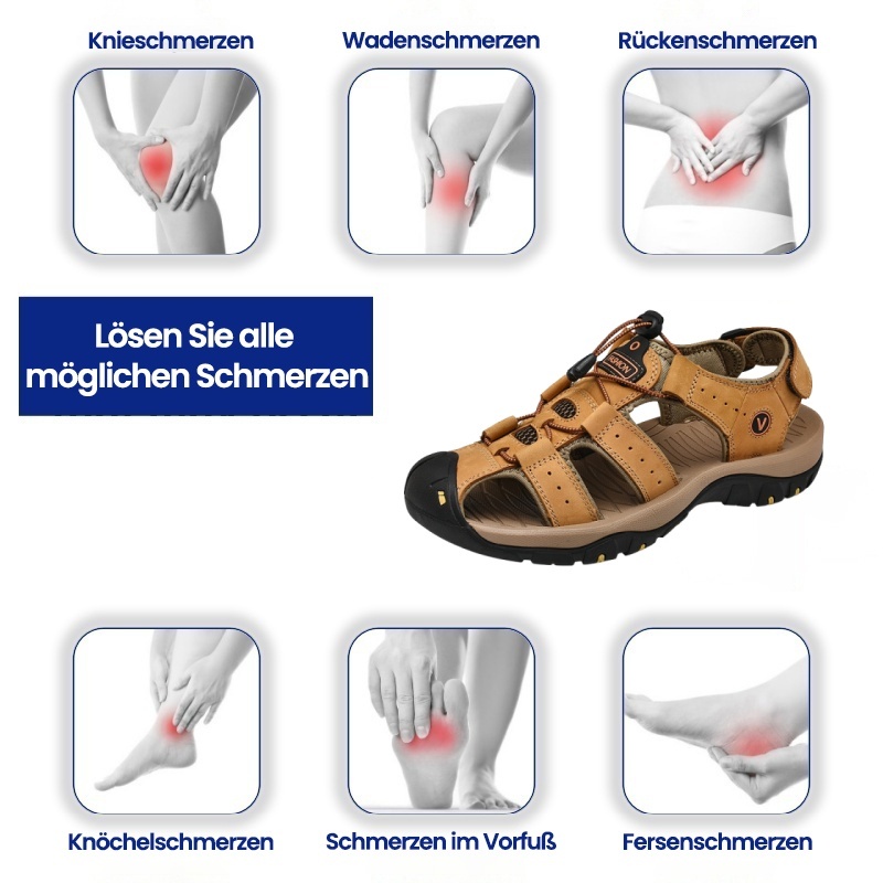 【🎁Heute 70 % Rabatt – Nicht verpassen】 Ergonomische orthopädische Sandalen aus Kalbsleder – Schmerzfreies Gehen👞 Machen Sie das Gehen angenehmer