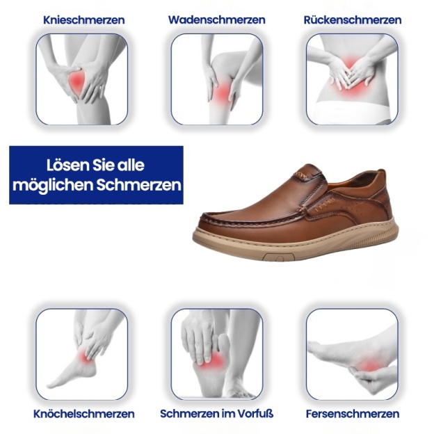 (🎉 Letzter Tag 70 % Rabatt, nicht verpassen) 🐂 Orthopädische Herrenschuhe aus Kalbsleder 👞 Fußgewölbeunterstützung ✅ Lindert Fußschmerzen - Bequemes Gehen