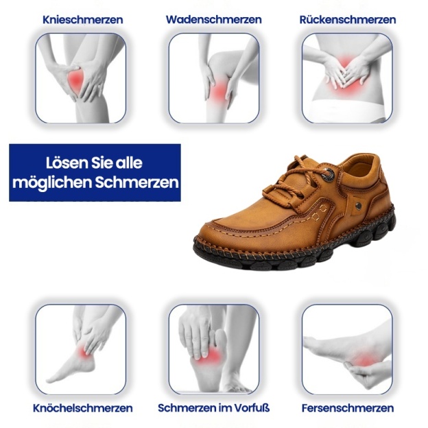 (🎉 Letzter Tag 70% Rabatt, nicht verpassen) 🐂 Orthopädische Herrenschuhe aus Kalbsleder 👞 Handgenäht ✅ Lindert Fußschmerzen - Bequemes Gehen