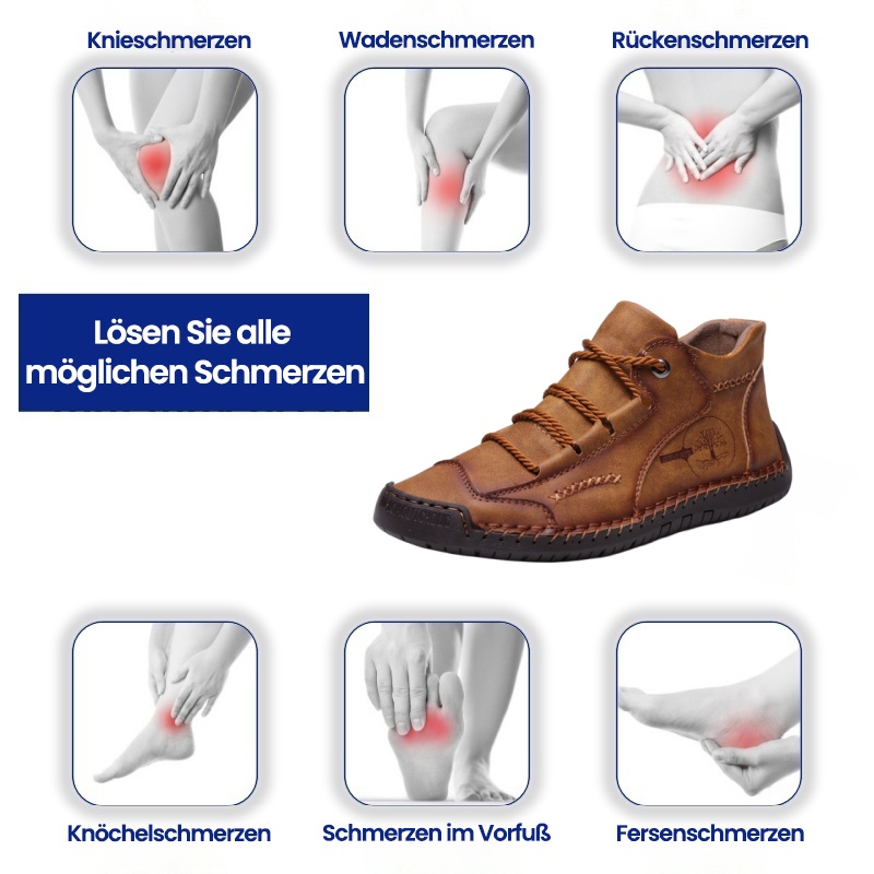 [Letzter Tag 70 % Rabatt – endet bald] 🔥 Orthopädische Herrenschuhe aus Kalbsleder 👞 Handgenäht ✅ Fußgewölbeunterstützung für bequemes Gehen