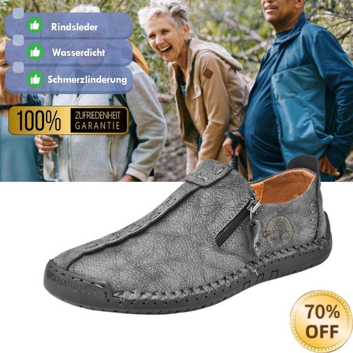 (🎉 Letzter Tag 70 % Rabatt, nicht verpassen) 🐂 Orthopädische Herrenschuhe aus Kalbsleder 👞 Fußgewölbeunterstützung ✅ Lindert Fußschmerzen - Bequemes Gehen