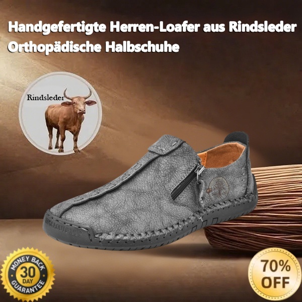 (🎉 Letzter Tag 70 % Rabatt, verpassen Sie es nicht) 🐂 Freizeitschuhe für Herren aus Kalbsleder👞 Einfach an- und auszuziehen✅ Fußgewölbeunterstützung – lindert Fußschmerzen und sorgt für bequemes Gehen