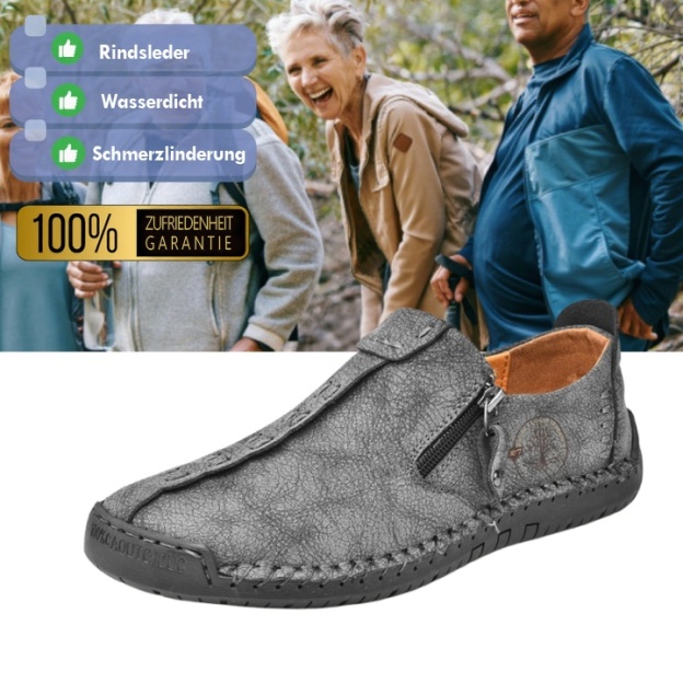 (🎉 Letzter Tag 70 % Rabatt, nicht verpassen) 🐂 Orthopädische Herrenschuhe aus Kalbsleder 👞 Fußgewölbeunterstützung ✅ Lindert Fußschmerzen - Bequemes Gehen
