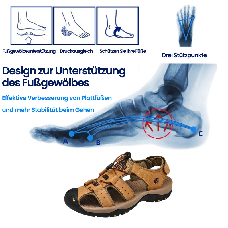【🎁Heute 70 % Rabatt – Nicht verpassen】 Ergonomische orthopädische Sandalen aus Kalbsleder – Schmerzfreies Gehen👞 Machen Sie das Gehen angenehmer