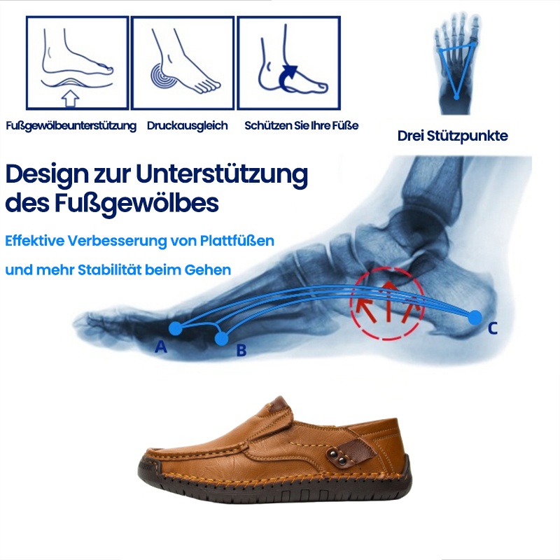 [Letzter Tag 70 % Rabatt – endet bald] 🔥 Herren-Loafer aus Kalbsleder 👞 Handgenäht ✅ Fußgewölbeunterstützung für bequemes Gehen