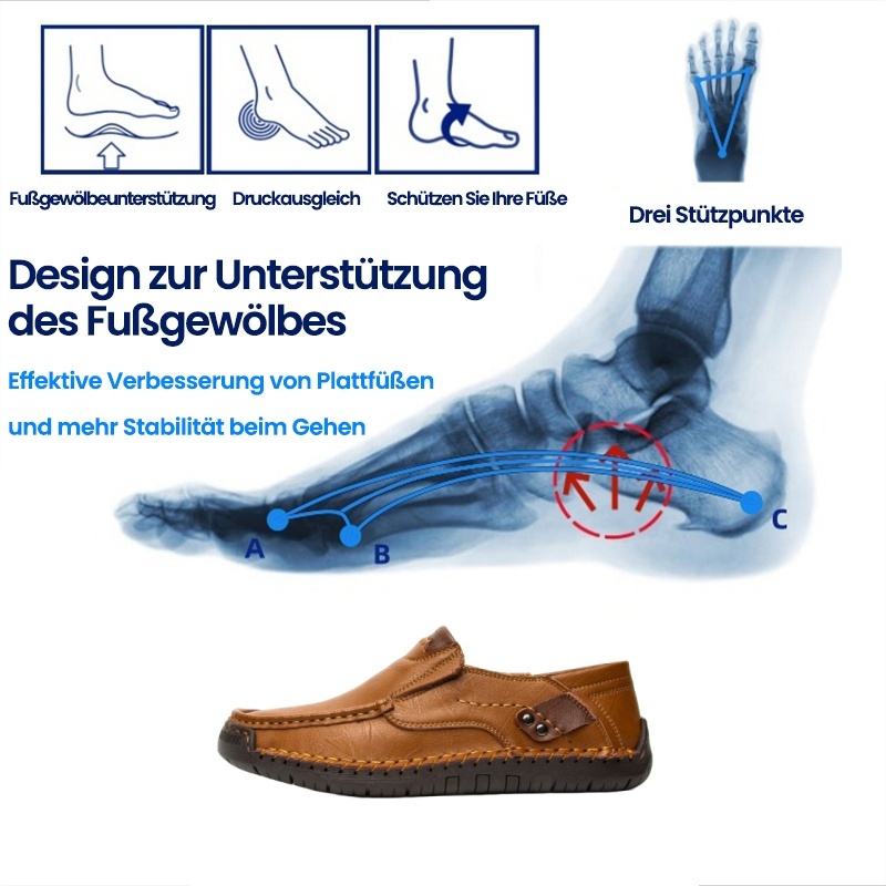 [Letzter Tag 70 % Rabatt – Endet bald] 🔥 Freizeitschuhe aus Kalbsleder für Herren 👞 Handgenäht ✅ Fußgewölbeunterstützung für bequemes Gehen