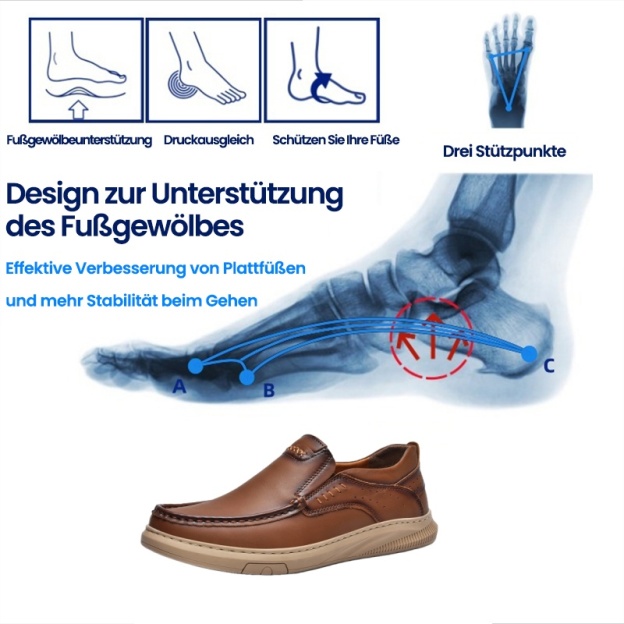(🎉 Letzter Tag 70 % Rabatt, nicht verpassen) 🐂 Orthopädische Herrenschuhe aus Kalbsleder 👞 Fußgewölbeunterstützung ✅ Lindert Fußschmerzen - Bequemes Gehen