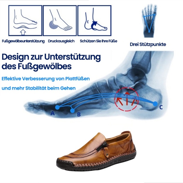 (🎉 Letzter Tag 70 % Rabatt, nicht verpassen) 🐂 Orthopädische Herrenschuhe aus Kalbsleder 👞 Fußgewölbeunterstützung ✅ Lindert Fußschmerzen - Bequemes Gehen
