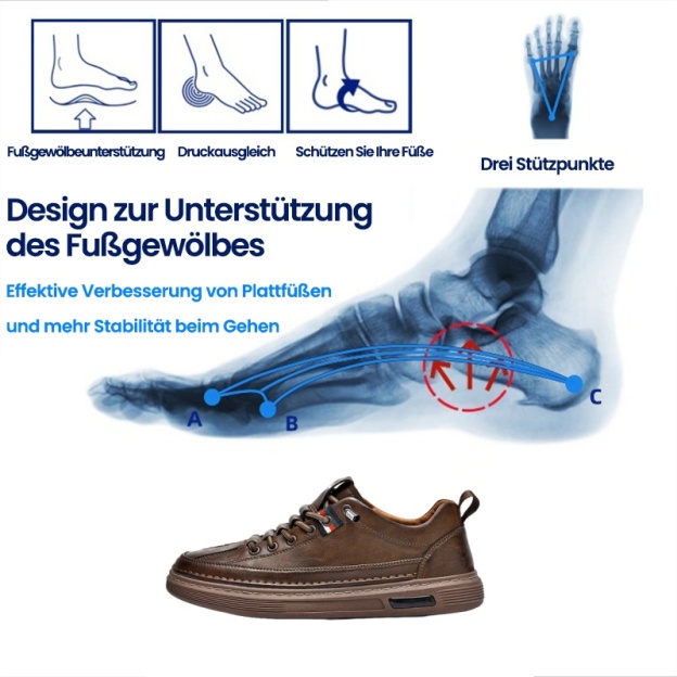(🎉50 % Rabatt am letzten Tag, nicht verpassen) 🐂Freizeitschuhe aus australischem Kalbsleder 👞Handgenäht ✅Fußgewölbeunterstützung – bequemes Gehen