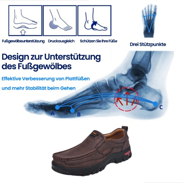 (🎉 Letzter Tag 70 % Rabatt, endet bald) 🐂 Orthopädische Herrenschuhe aus Kalbsleder👞 Fußgewölbeunterstützung✅ Lindert Fußschmerzen – Bequemes Gehen