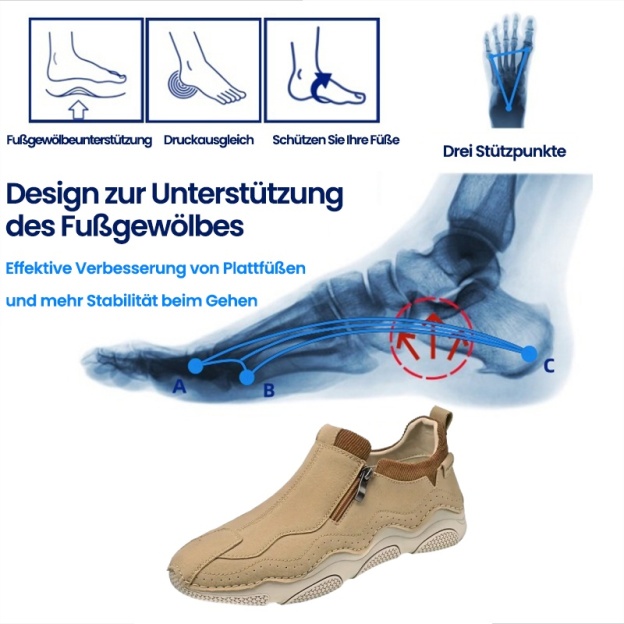 [Letzter Tag 70 % Rabatt – endet bald] 🐂 Herren-Loafer aus Kalbsleder 👞 Handgenäht ✅ Fußgewölbeunterstützung – Schmerzlinderung für bequemes Gehen
